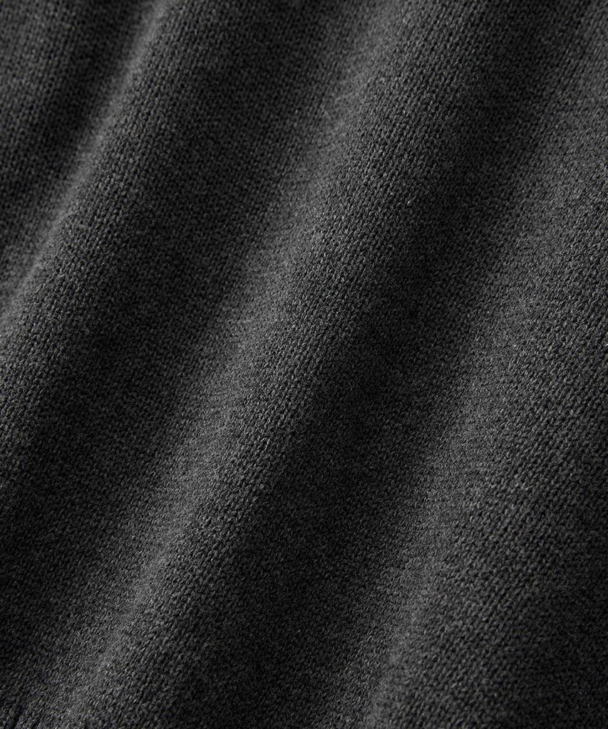ASP Cotton V-Neck Knit Melange Charcoal