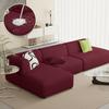 Waterproof Living Sofa Cover Solid Color Elastic Corner Couch Covers Designed For Living Room Home Decor 1 /2 /3 /4 -Seater L Shape Living Sofa