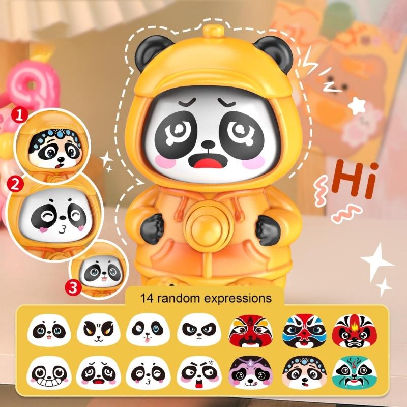 Lovely Panda Face Changing Doll Keychain Charm Fun And Eye Catching Designs Keyrings Accessory For All Ages