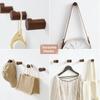 6Pcs Natural Wood Wall Mounted Hook Handmade Smooth Surfaces Hook Load Sturdy Home Organization