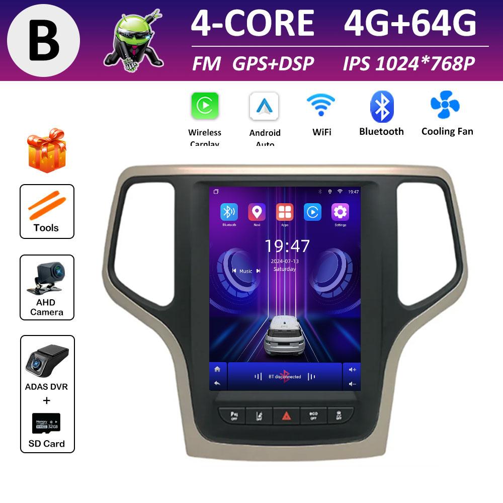 For Jeep Grand Cherokee 2014 2015 2016 2017 Wireless Carplay Android Smart System IPS Touch Screen GPS Navigation DSP Stereo BT