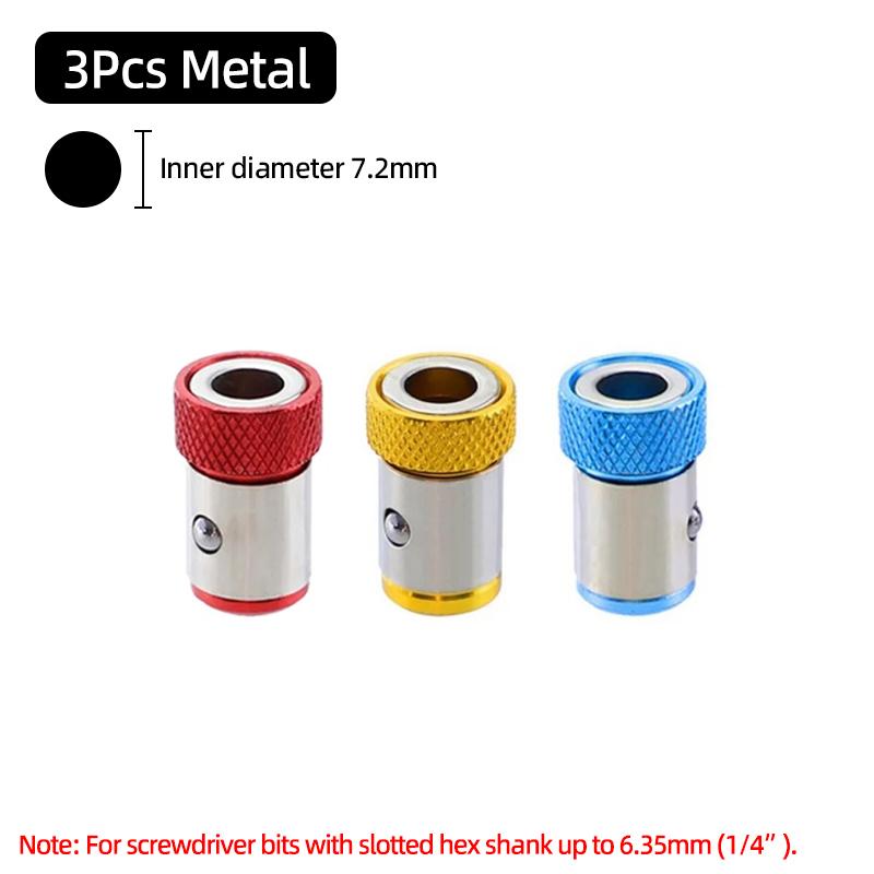 Magnetic Bit Holder Magnetic Ring Strong Magnetizer Demagnetizer Magnet Ring For 1/4 Inch 6.35mm Screwdriver Bit Holder Hand Tools Accessories
