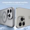 Matte Transparente Hülle mit Metall-Kamera-Ring, Magnetische Hülle für iPhone 16 14 13 12 11 15 Pro Max Plus, Für Magsafe Kabelloses Ladecover