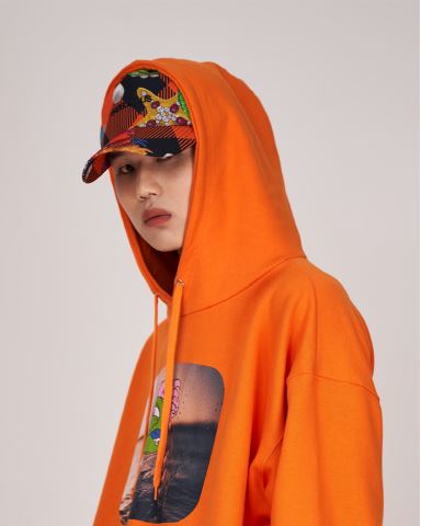 GREEDILOUS Ocean Check Print Ball Cap