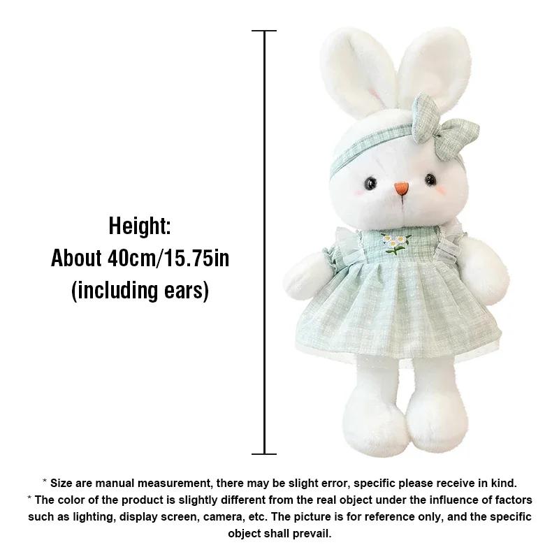 Cute Rabbit Plush Toys Pillow Flower Skirt Bow Bunny Soft Appeasement Animal Doll Easter Bunny Party Children'S Birthday Gifts