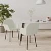 Vidaxl Dining Chairs, 2 Pcs, Cream, Upholstered In Velvet
