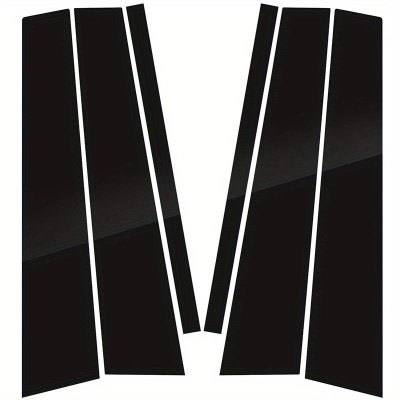 6pcs Car Window Pillar Posts Cover B C Column Stickers Side Door Panel Trim Decor Glossy Black Fit For Skoda Fabia 2007-2014