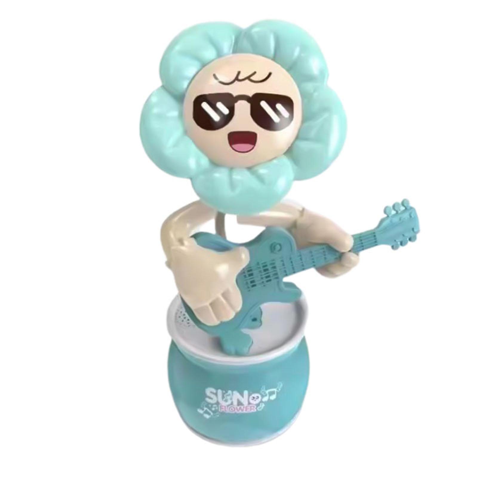 

Super Cute Electric Sunflower Toy Talking Recording Dancing Plush Puzzle Toy Novelty Gifts For Children As Shown зелёный