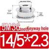 Stepped Timing Pulley 5M, 36 Teeth, T-Slot Width 16/21/27, Bore 5-25mm, BF Type.