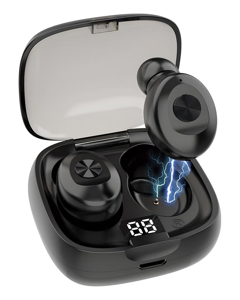 VAORLO Mini-Ohrhörer TWS XG8-Ohrhörer HiFi-Stereomusik mit HD-Mikrofon IPX6 wasserdichter Kopfhörer für Sport-Digitalanzeige