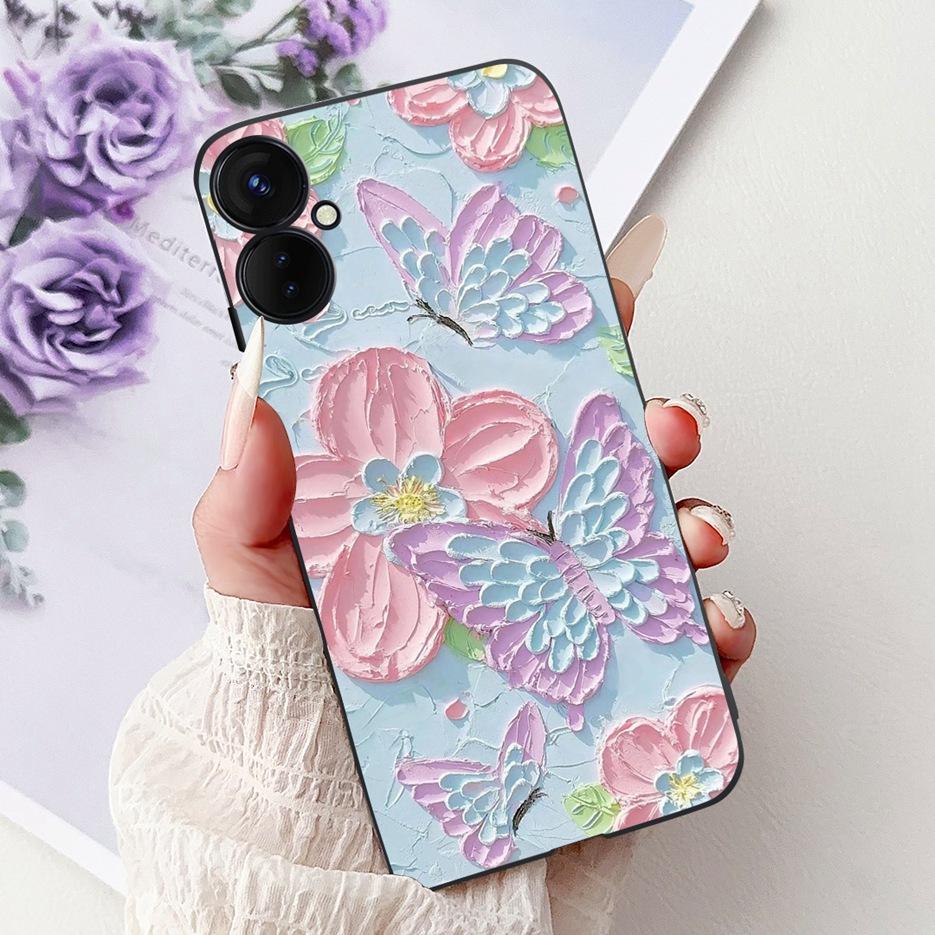 For Tecno Spark 9 Pro Case Spark9 Pro KH7n New Luxury Painted Cover Soft Silicone Phone Case For Tecno Spark 9T Spark9T KH6 Bags