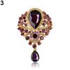 Women's Fashion Luxury Tear Drop Pendant Wedding Brooch Pin