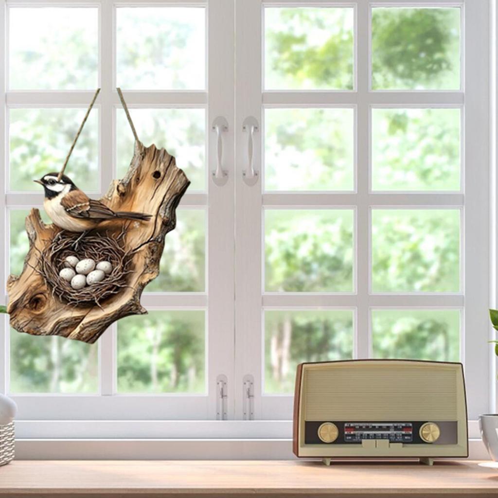 Wooden Wall Hanging Decor – Rustic Bird Ornament For Porch, Balcony, And Home Wall