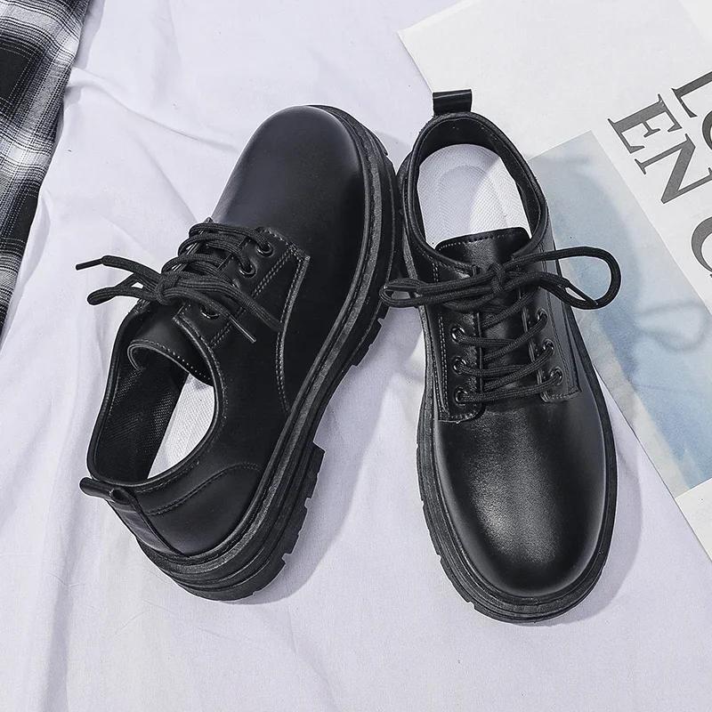 Fashion Men's Dress Shoes Beautiful and Fashionable Trendy All-match for Man Explosive Style Low Top British Tooling Flat Shoe Men Hot