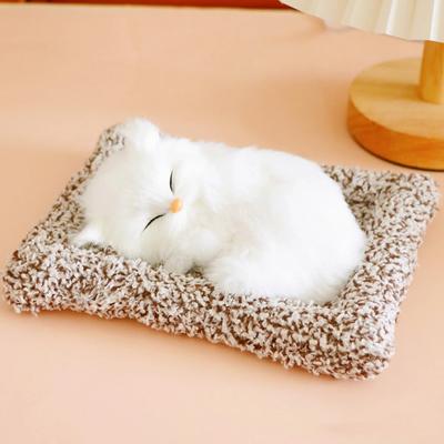 Christmas Home Fireplace Decoration Simulation Mini Cat Cloth Pad Creative Imitation Ornaments Children Birthday Gifts
