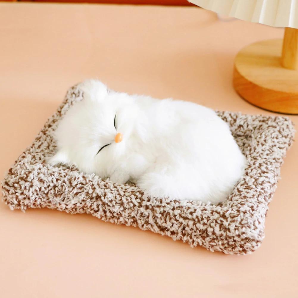 Christmas Home Fireplace Decoration Simulation Mini Cat Cloth Pad Creative Imitation Ornaments Children Birthday Gifts