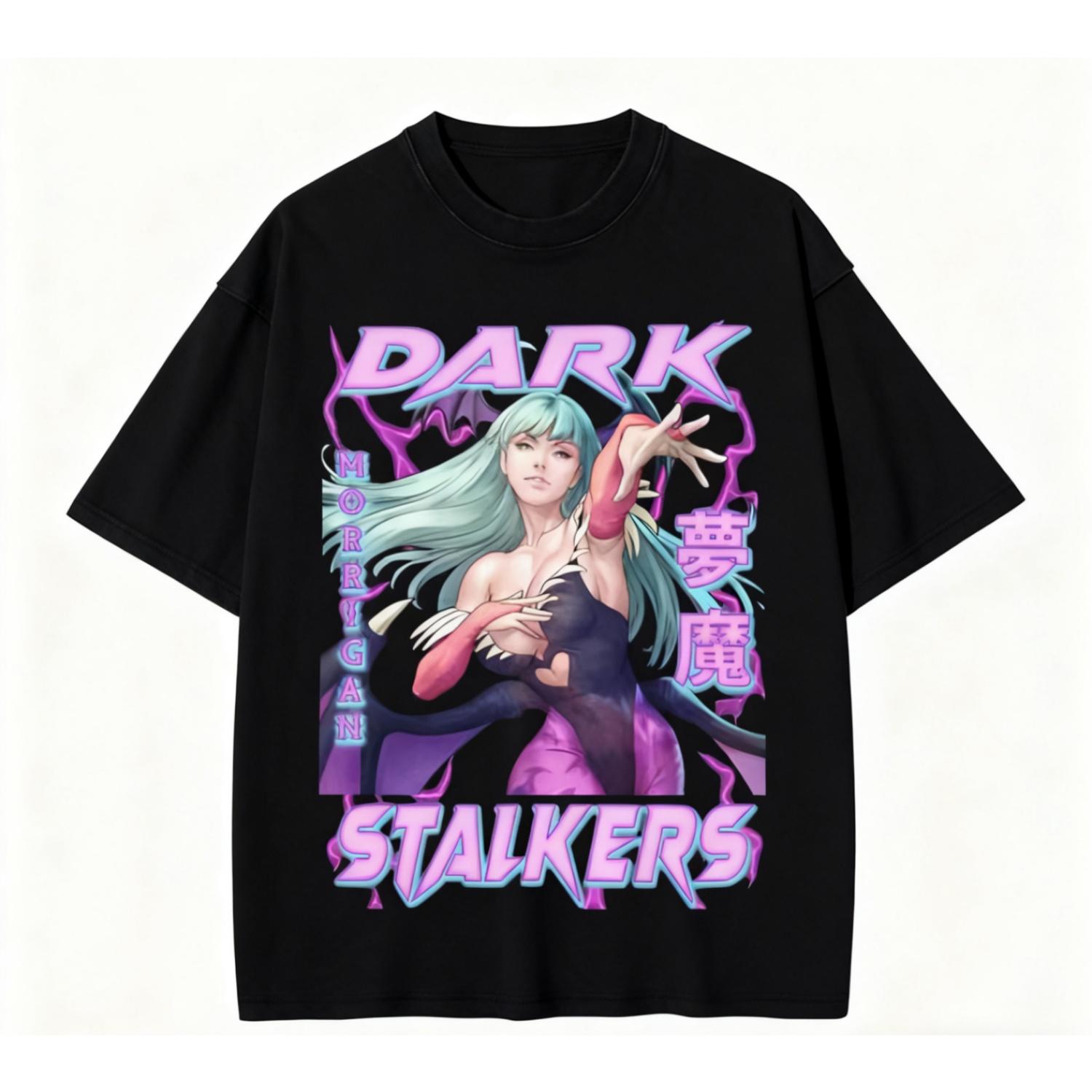 

Darkstalkers woman s T Shirt Fashion Tee Shirt Short Sleeve Round Collar T-Shirts Cotton Gift Idea Tops XXXXXL різнокольоровий