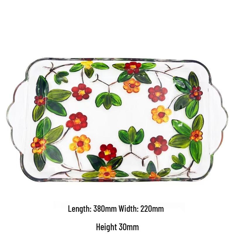 Flavinmci Сервировочный поднос из хрустального стекла в европейском стиле