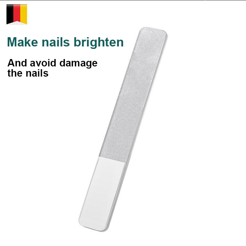 

Nano Glass Nail Files Professional Polishing Manicure Art Tool Washable make nails brighten easily like nail polish світло-сірого кольору