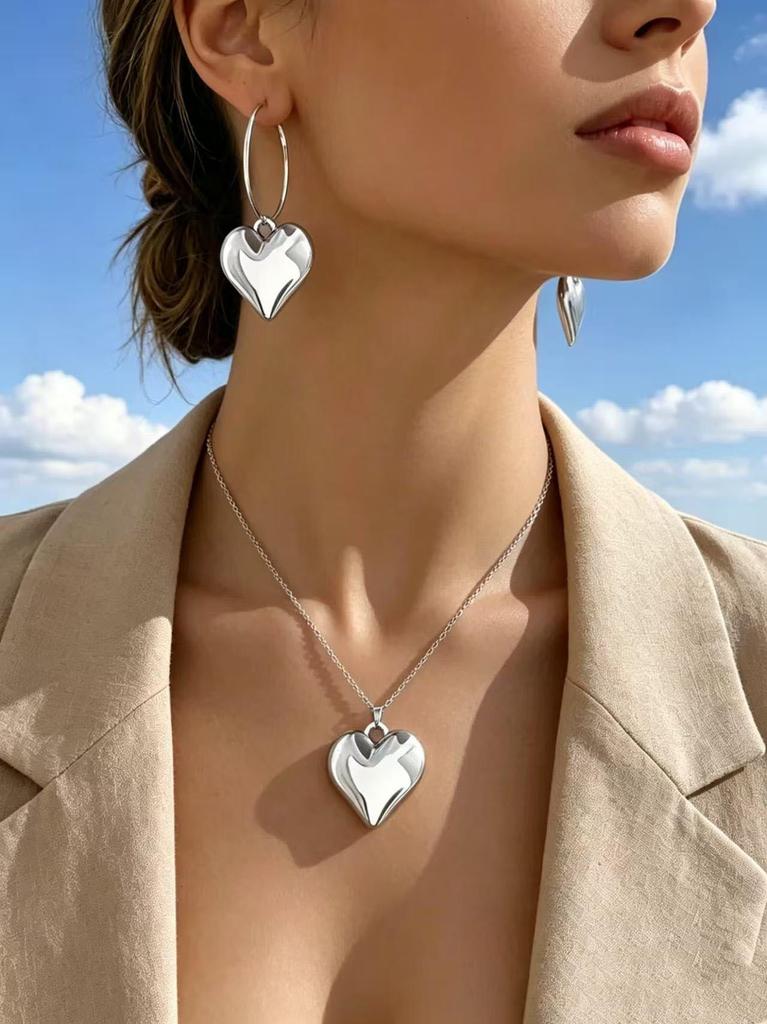 Collana Pendente Linea Geometrica Minimalista con Design Svuotato