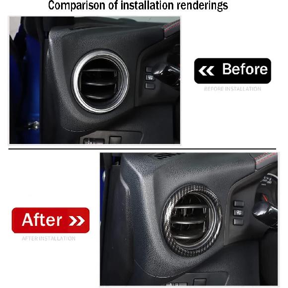 Car Accessories Fit for Subaru BRZ &Toyota 86 Accessories 2012-2020 Interior Center Consoles Decoration AC Air Outlet Vent Front + Side Frame Trims