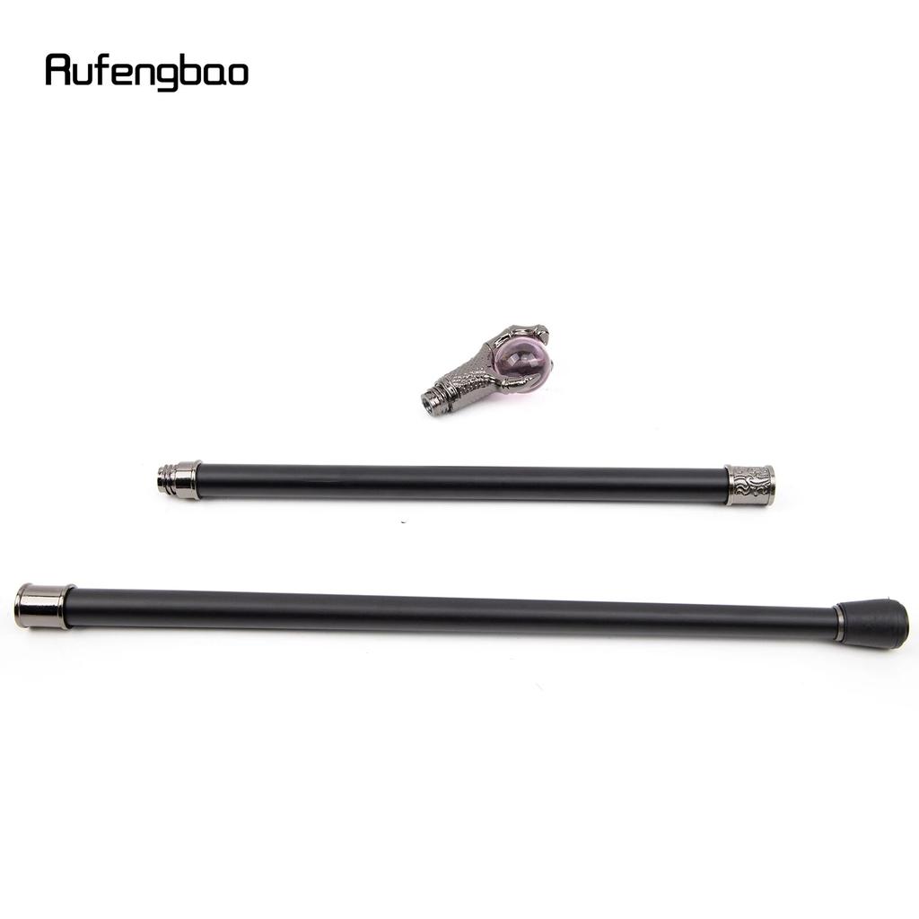Dragon Claw Grasp Pink Glass Ball Silver Walking Cane Fashion Decorative Walking Stick Cosplay Cane Knob Crosier 93cm