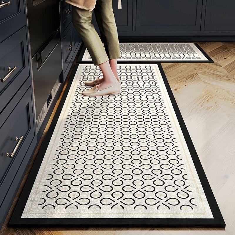 Light luxury dirt-resistant floor mat style living room room diatom mud floor mat ring velvet carpet bathroom water-absorbing non-slip floor mat