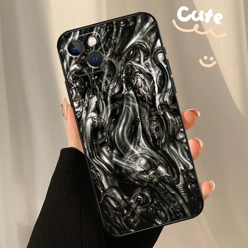Hr Giger Li II Phone Case For Apple iPhone 16 15 14 13 12 11 17 Pro Max Mini 17 Air 16e 16 Plus Back Cover