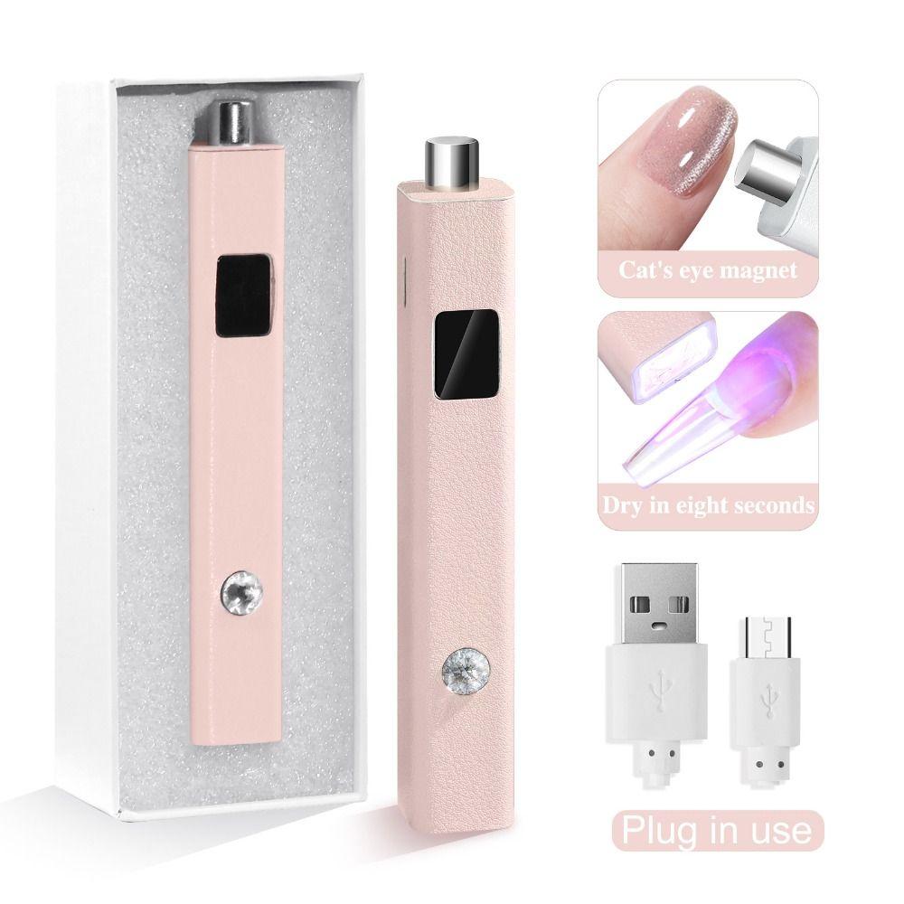 Magnetische Saugaufladung Nagellack Werkzeug PU Leder Nagelplatte Backlicht für Nagel DIY