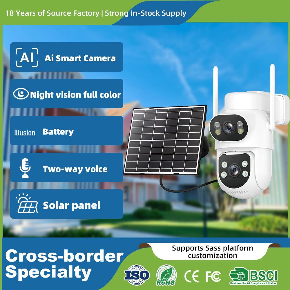 Yoosee AOV4G Solar-Powered HD Night Vision Camera with 24/7 Recording and Smart AI Monitoring