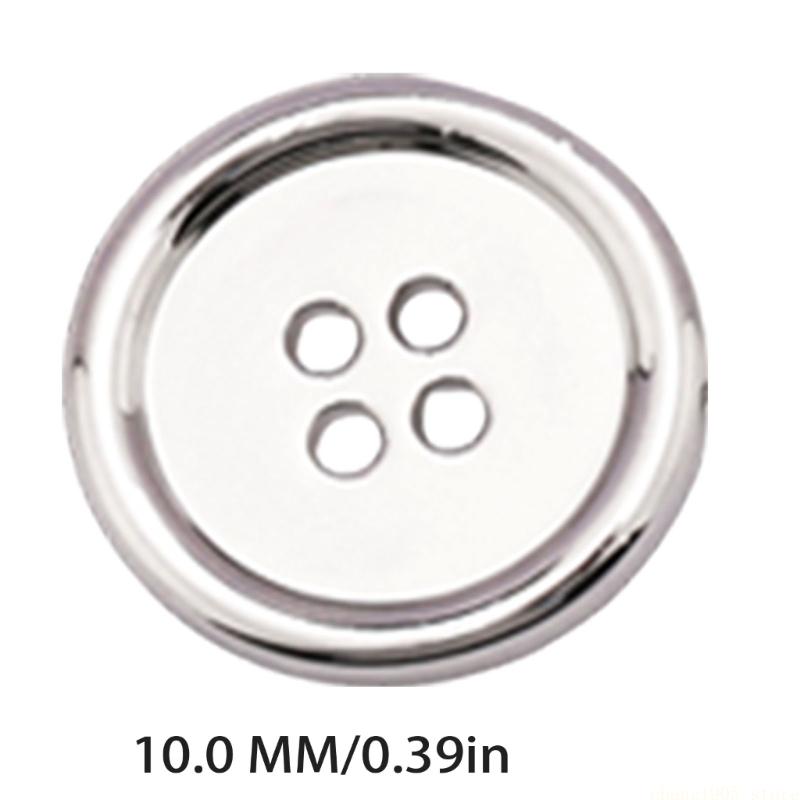 QX2E Fashionable Thin Edges Metal Button Four Eye Designs For Sewing Garments Alloy