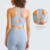 Lu Same Sports Bra Women Detachable Chest Pad Shockproof Running Back Hollow Adjustable Beauty Back Sports Underwear