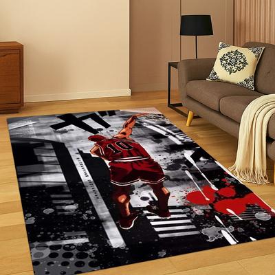 Cartoon Slam Dunk Basketball Anime Carpet Rug for Bedroom Living Room Sofa Playroom Doormat Home Decor,Kid Area Rug Non-slip