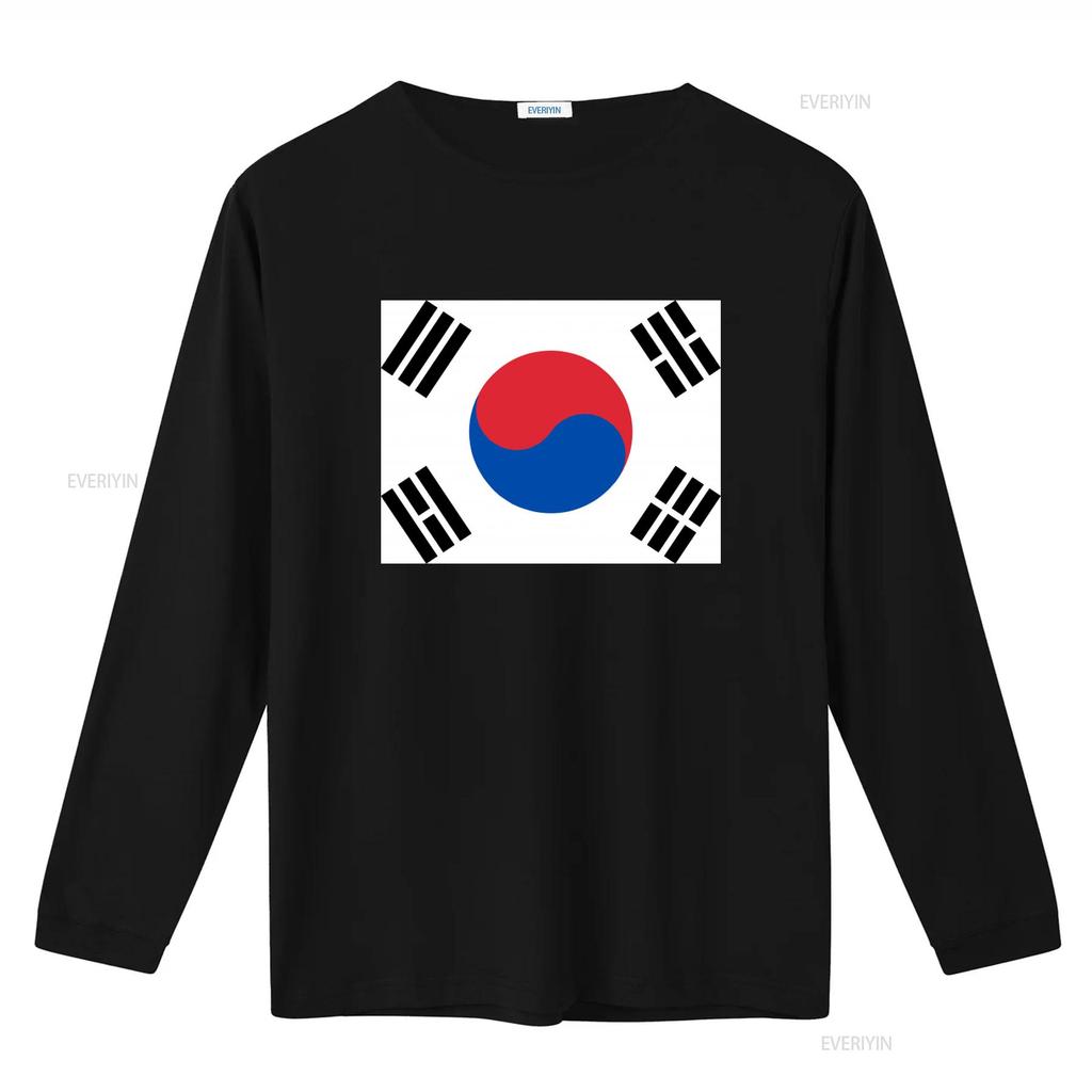 Vintage South Korea Flag Design T Shirt for Patriotic Fashion Enthusiasts vintage Washed Top For Everyday Wear Unisex