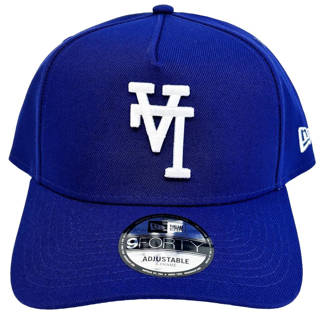 Boné CAP Chapéu 9FORTY Shohei Otani Los Angeles Dodgers LA Logo Invertido De Ponta Cabeça Azul Royal Escuro Azul Dodger [New Era] [Usado]