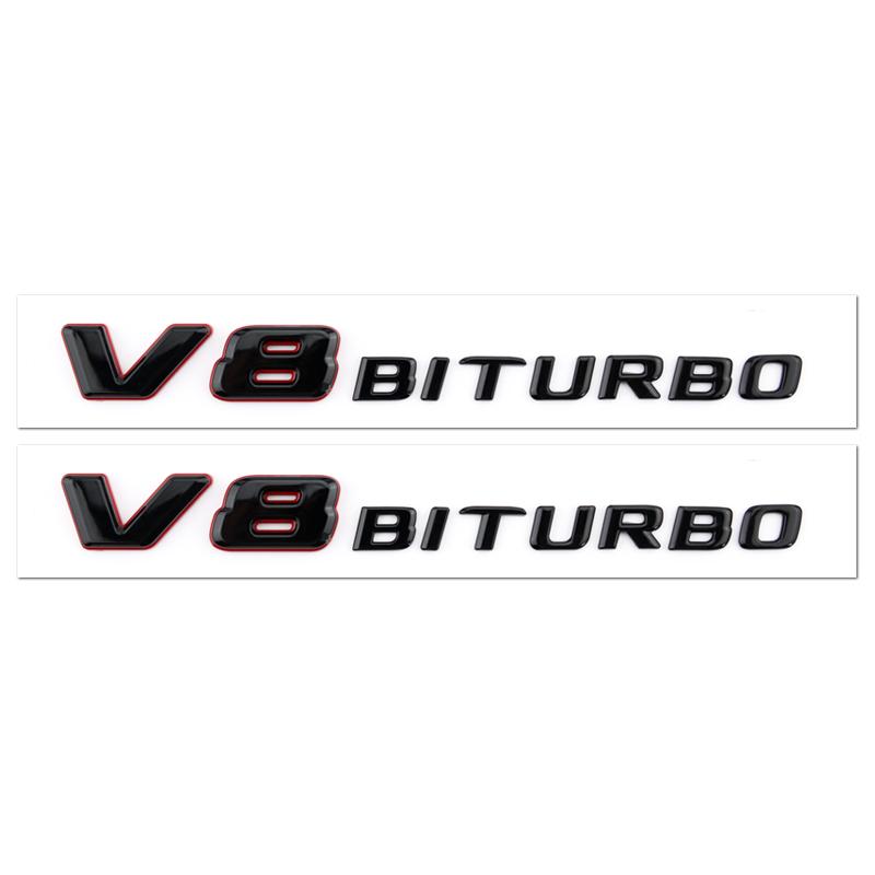 Suitable for Mercedes Benz Rear Letter Sticker C63S GT63S S63LGLE53 SL63S Modification W205 W206 C190 X290 W167 Black Red Versi