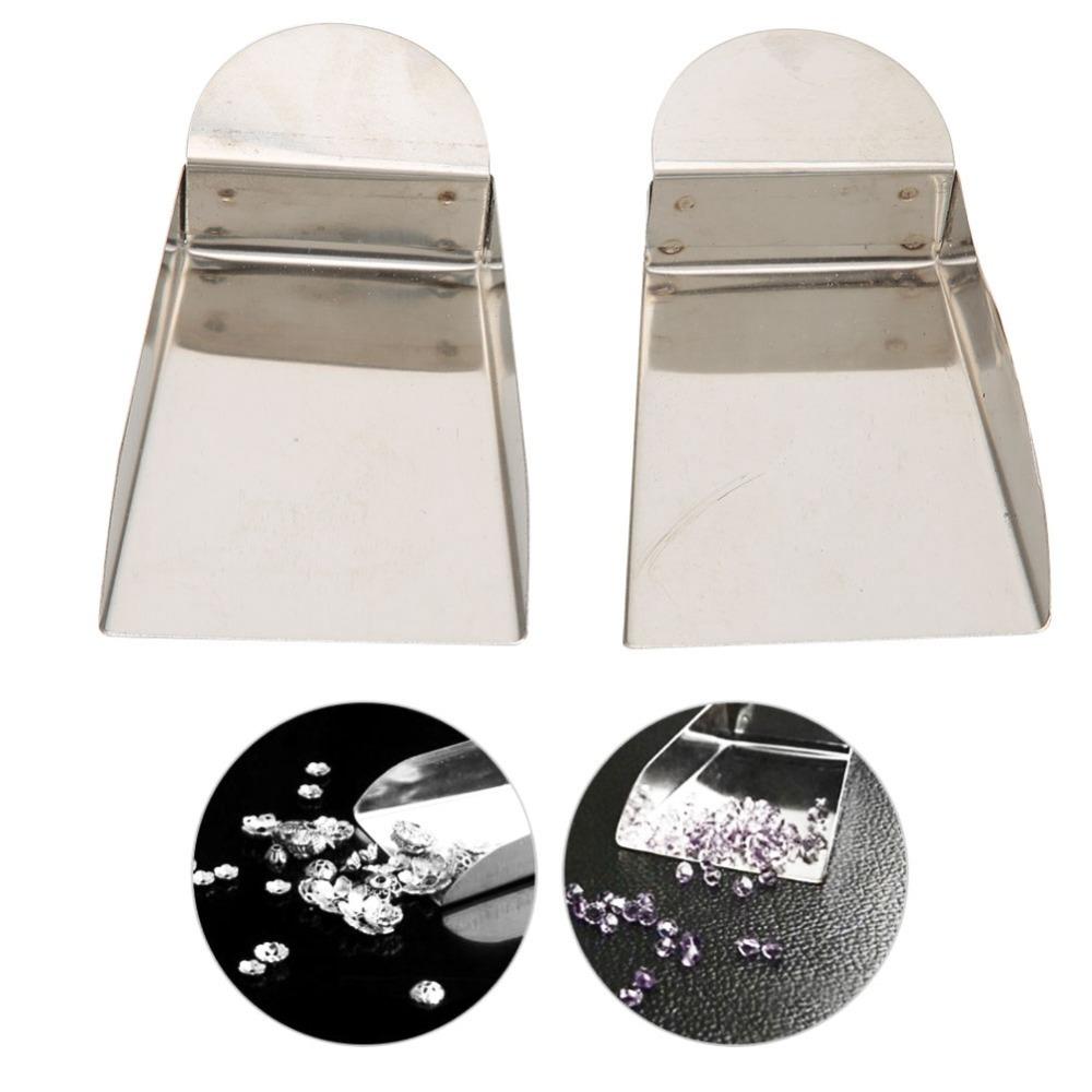2pcs Stainless Steel Jewelry Scoop Small Size Bead Scoop Professional Jewelry Tool  Jewelry Making