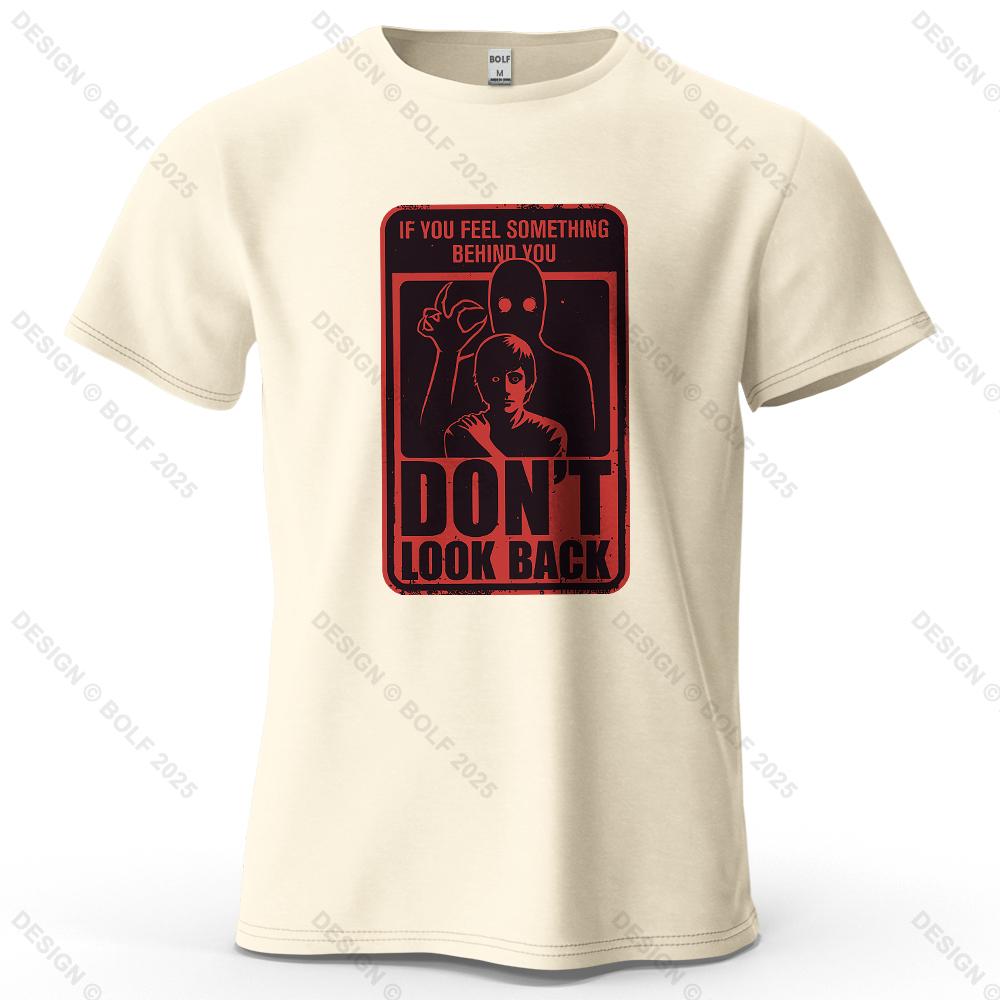 

Horror Warning Thriller Printed Men s T-Shirt 100% Cotton Oversized Bold Graphic Tees for Women Tops Tees Casual Streetwear 4XL