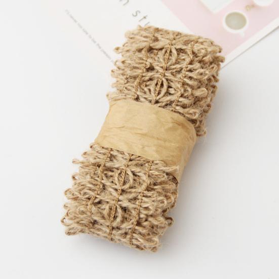 1 Rolle 2M Juteband Rustikales Hohldesign Langes Juteseil Spitze Juteband Hochzeitsdeko