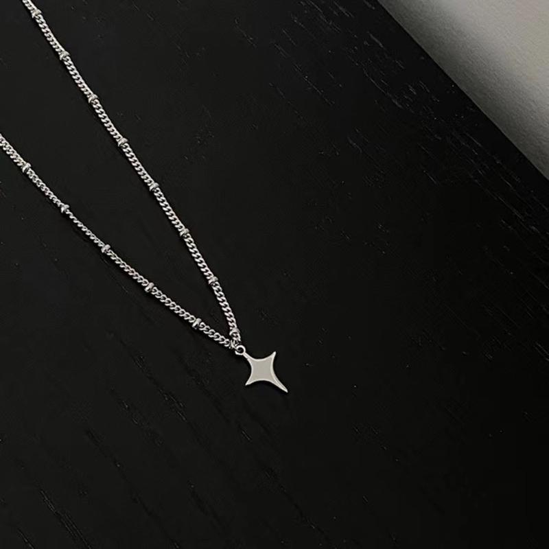 Chain Necklace Y2k Star Neck Jewelry Alloy Material Gift for Fashion Lover