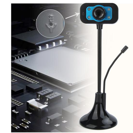 HD Webcam USB Video Recording Camera Night Vision with Mic for Laptop Desktop