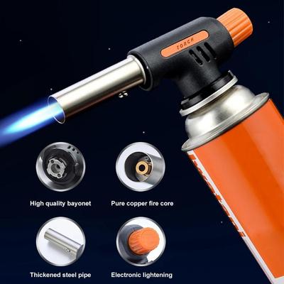 1 Pcs Automatic Ignition Baking Welding Tool Gas Torch Flamethrower Butane For BBQ Camping Outdoor Hiking Fire Flame Gun