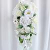 Tassels Water Droplet Bouquets Waterfall Bouquets Elegant Beautiful Flowers for Bride's Wedding Ceremony