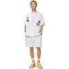 Li-Ning Steven Harrington Embroidered Cartoon Print Single-Breasted Short Sleeve Jacket Men Jacket White AFDSC23-2