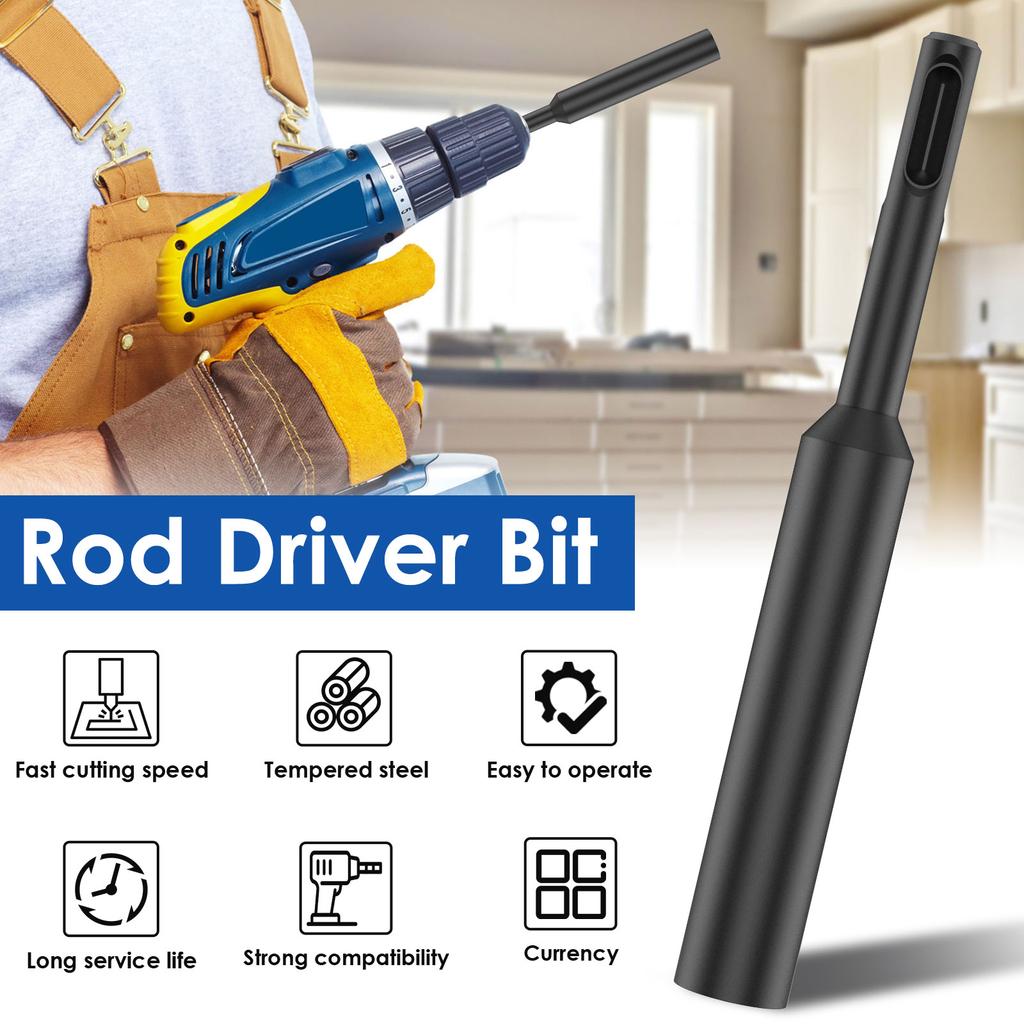 SDS Plus Ground Rod Driver 5/8 3/4" 17mm Steel Drill Bit Driver for Hammer Drilling Ground Rods