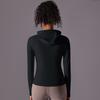 Outdoor Sun Protection Clothes, Tight Fitting Sports Running Fitness Tops, Yoga Clothes, UV Resistant Breathable Hooded Zipper Jacket