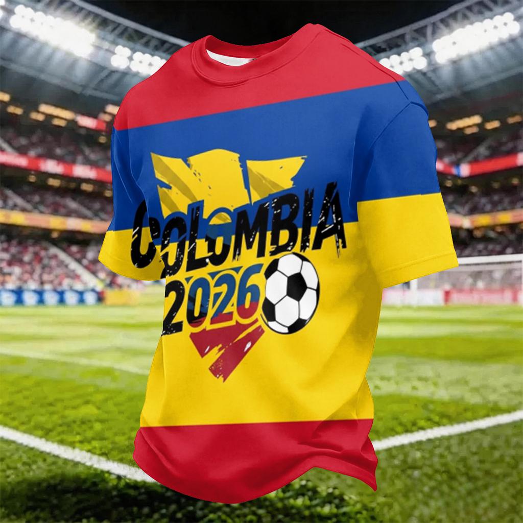 Men’s Lightweight Mesh Crew Neck Short Sleeve Top with Football Print Quick Dry Breathable Casual Athletic Shirt