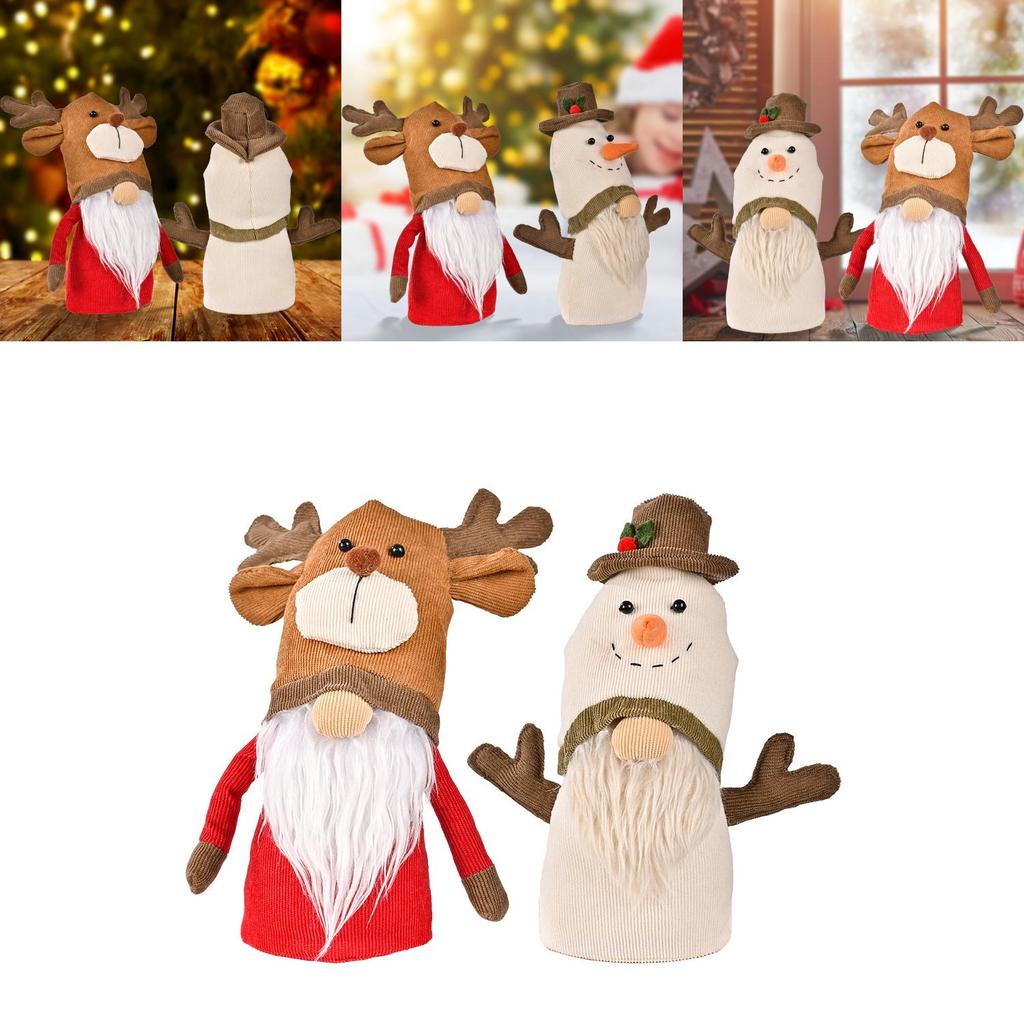 Adorable Plush Christmas Decoration Rudolf Doll With Antlers Perfect For Holiday Cheer