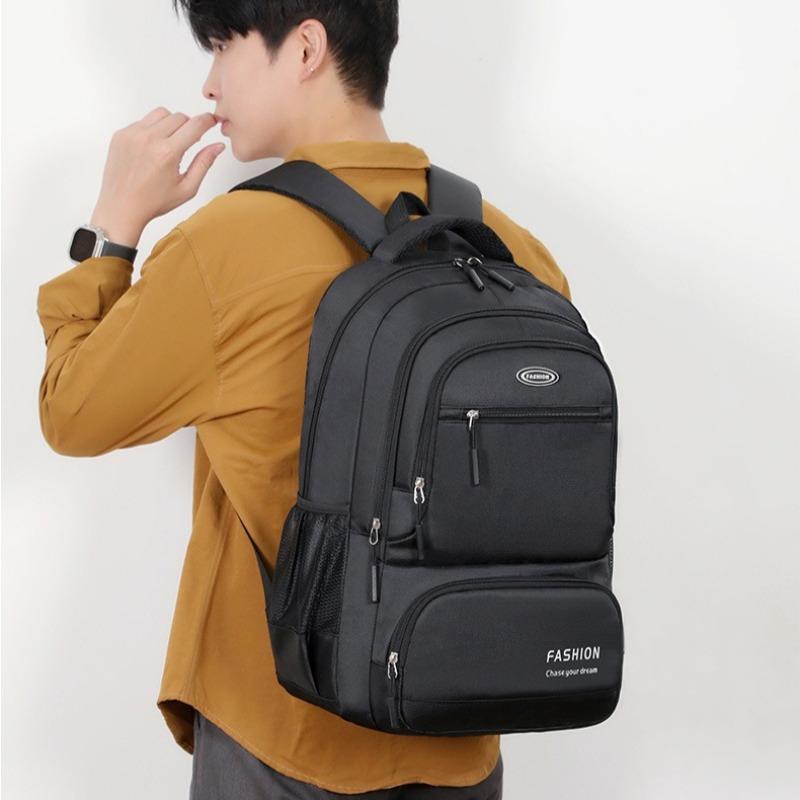 Men Oxford Backpacks Students School Bags Business Laptop Bag Commuter Daypack Large-Capacity Waterproof Durable Travel Rucksack