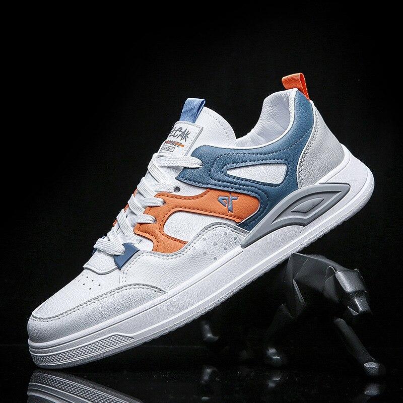 

Новая повседневная обувь из кожи из микрофибры, дышащие нескользящие универсальные корейские студенческие модные кроссовки 39 серый